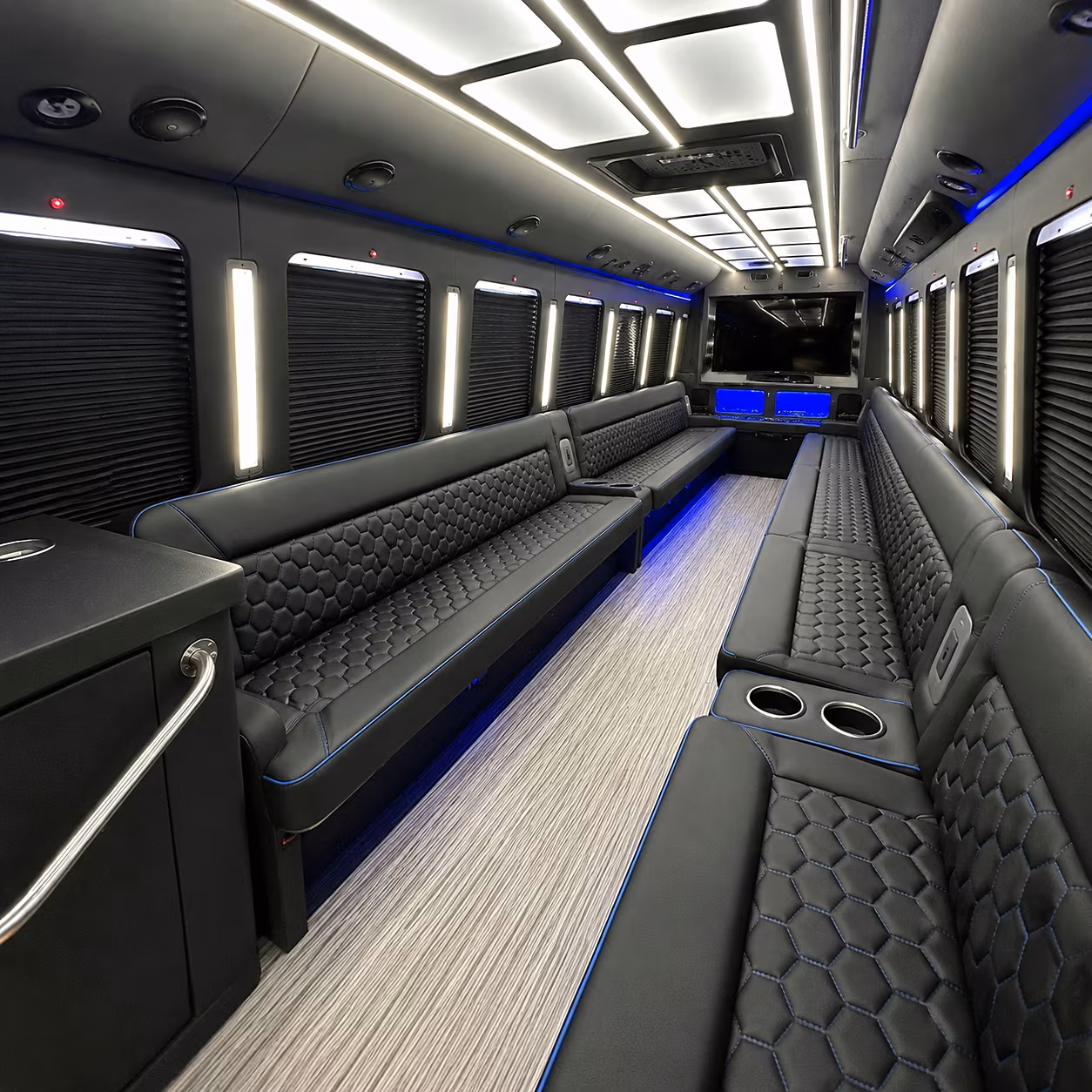 a party bus that gets the celebration started before you arrive