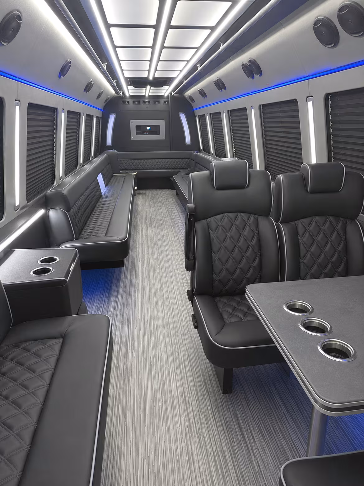 toms river 25 passenger party bus inside