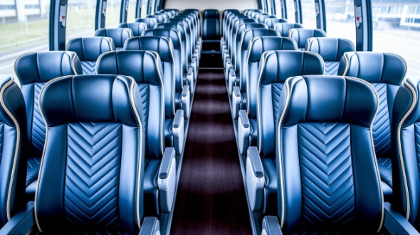 55 passenger charter bus inside long branch