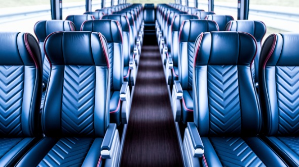 56 passenger charter bus inside long branch