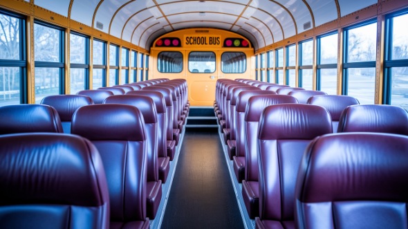 school bus rental interior howell
